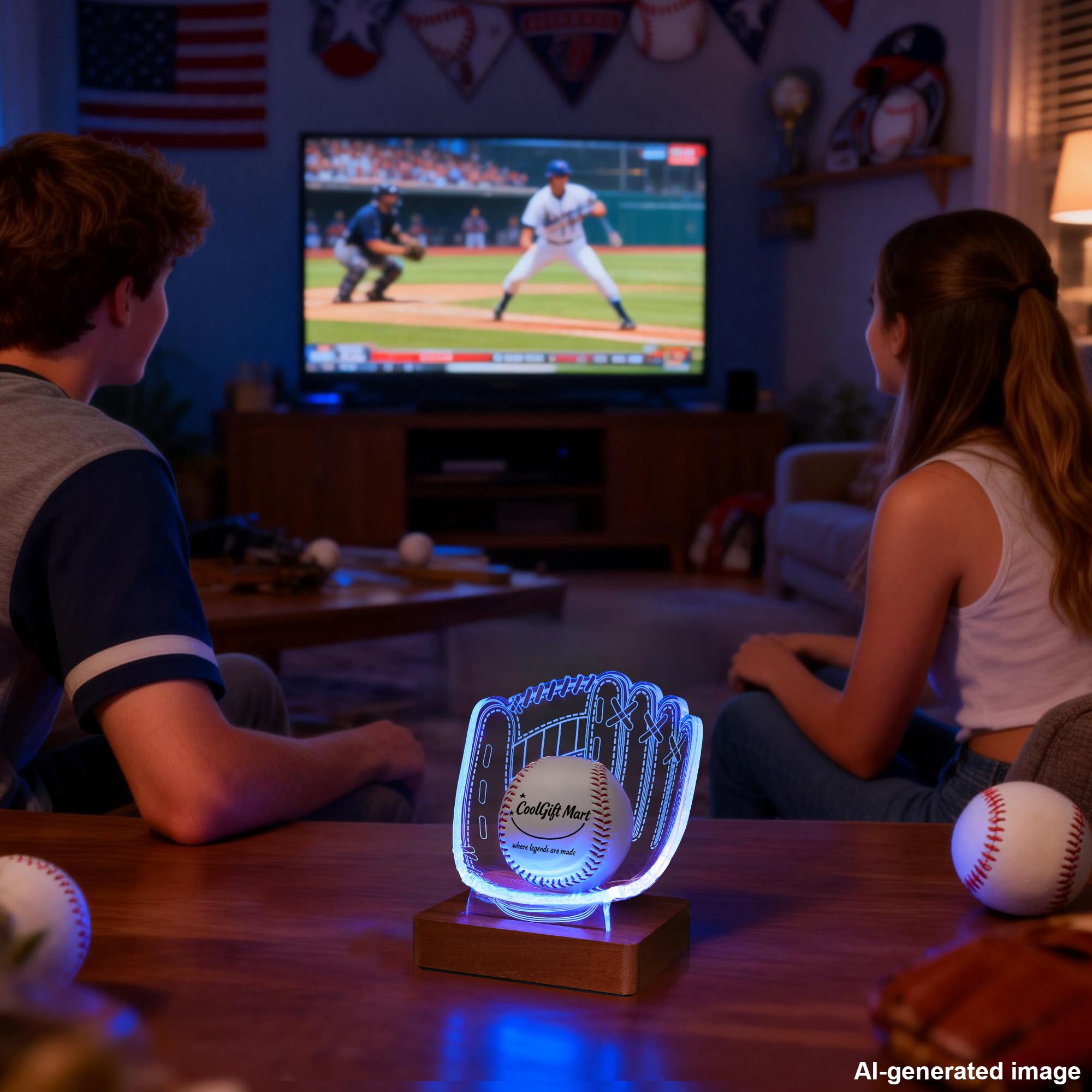 Amazon.com: CoolGift Mart Light Up Baseball Glove Display Stand
